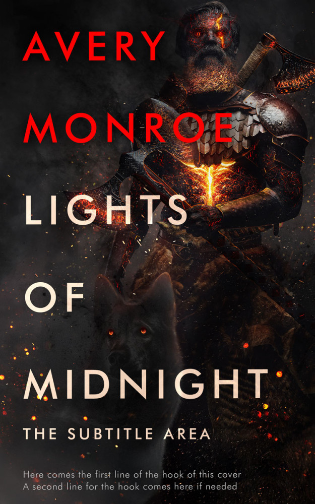 Front view of Cod Gray #17566 - Premade Fantasy Book Cover