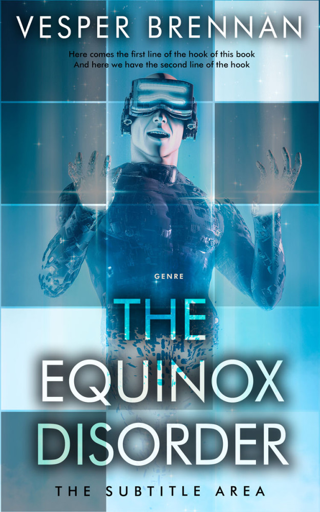 Front view of Ming #20023 - Premade Science Fiction Book Cover