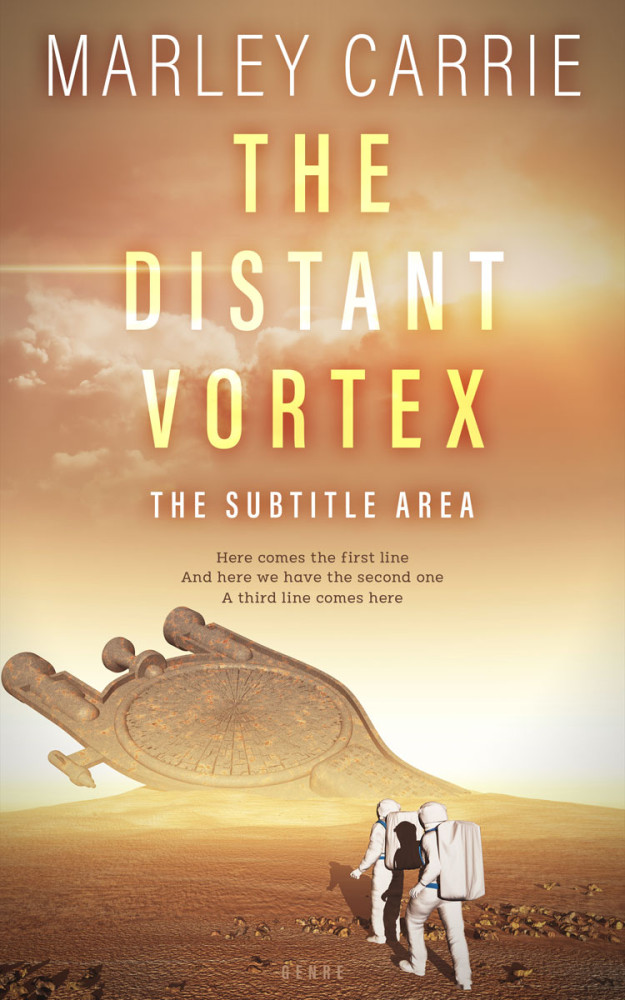 Front view of Twine #20418 - Premade Science Fiction Book Cover