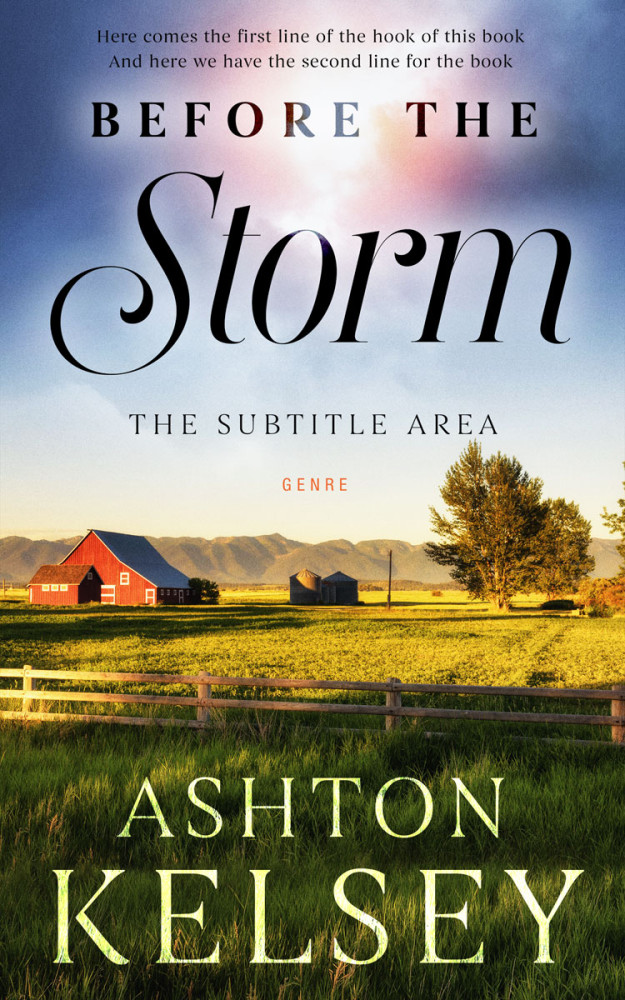 Front view of Green Kelp #20552 - Premade Western Book Cover