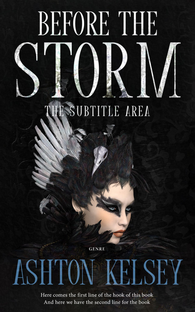 Front view of Cod Gray #20615 - Premade Fantasy Book Cover