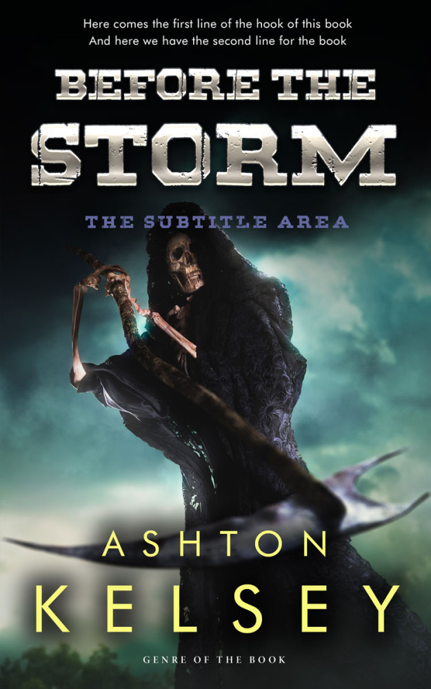 Front view of Shark #20650 - Premade Fantasy Book Cover