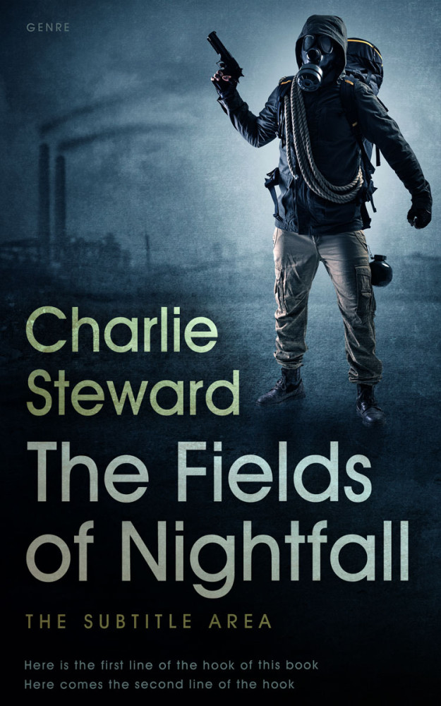 Front view of Ebony #21029 - Premade Apocalyptica Book Cover