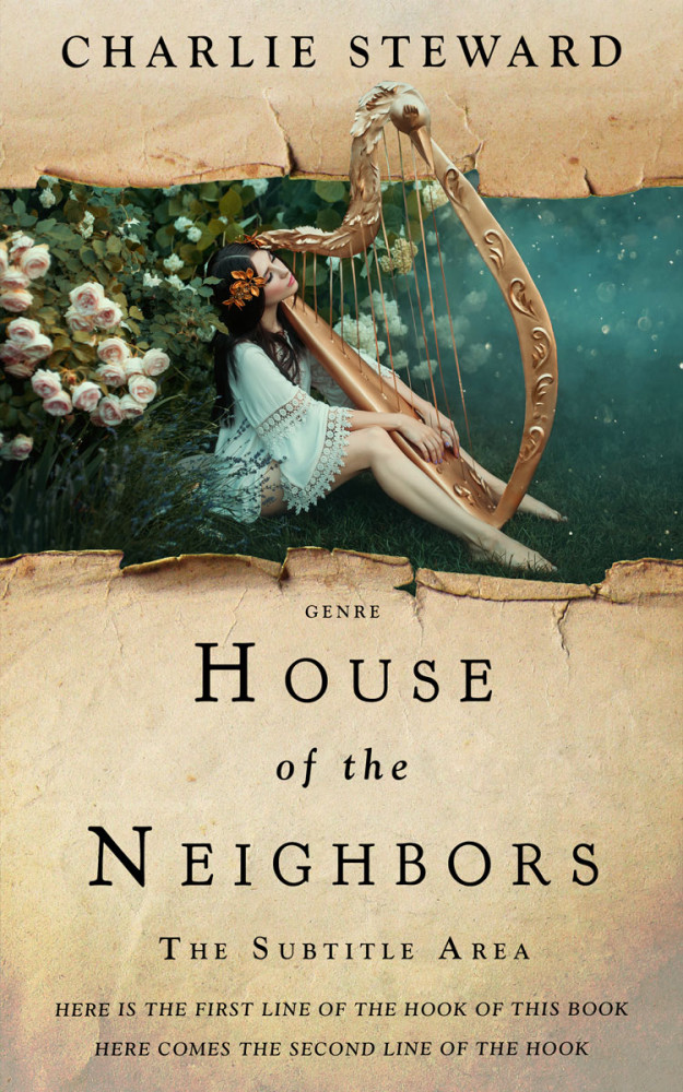 Front view of Yuma #21063 - Premade Fantasy Book Cover