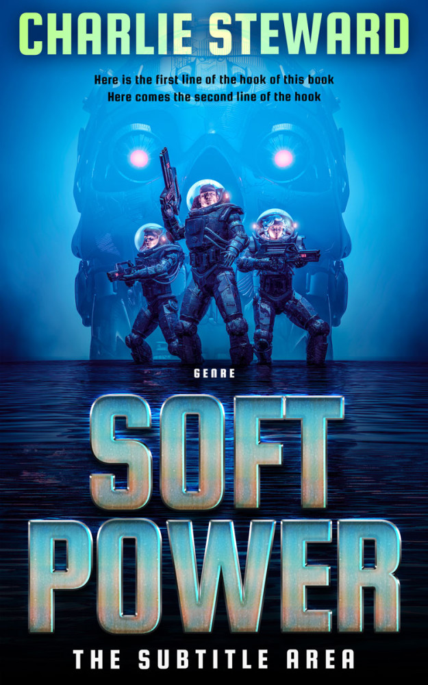 Front view of Bunting #21096 - Premade Science Fiction Book Cover