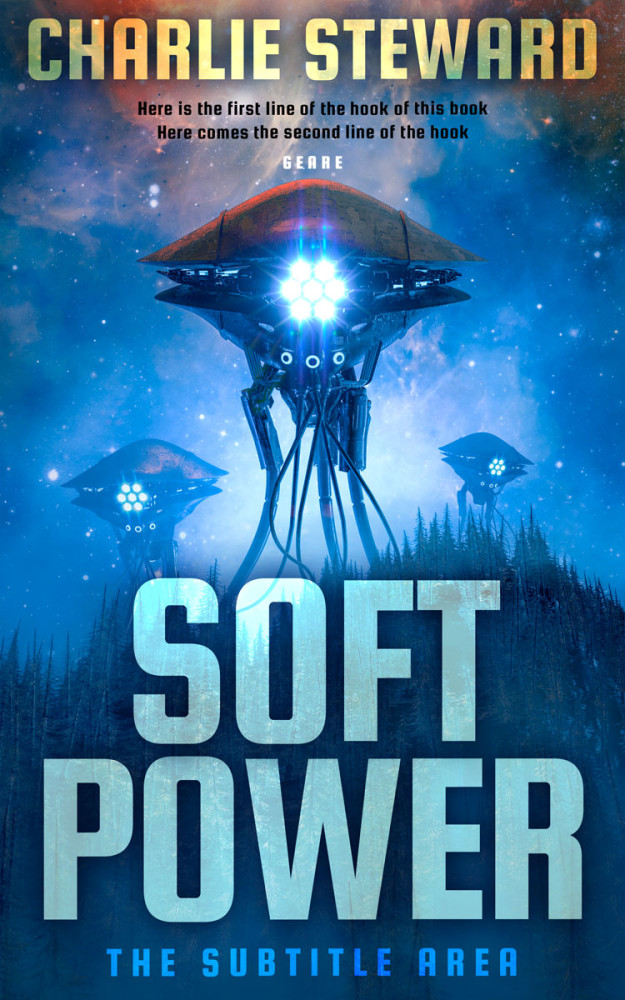 Front view of Chathams Blue #21097 - Premade Science Fiction Book Cover