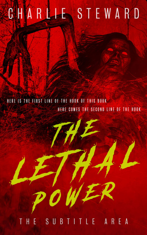 Front view of Dark Burgundy #21105 - Premade Horror Book Cover