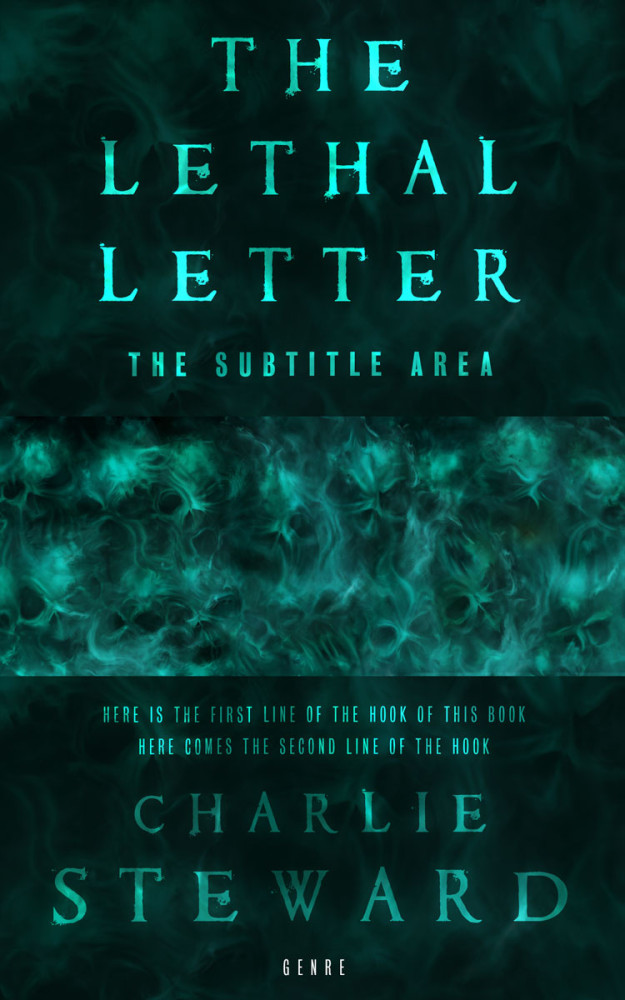 Front view of Bottle Green #21122 - Premade Horror Book Cover