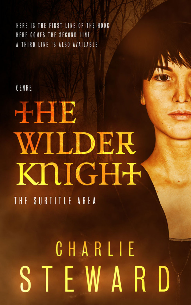 Front view of Rebel #21163 - Premade Horror Book Cover