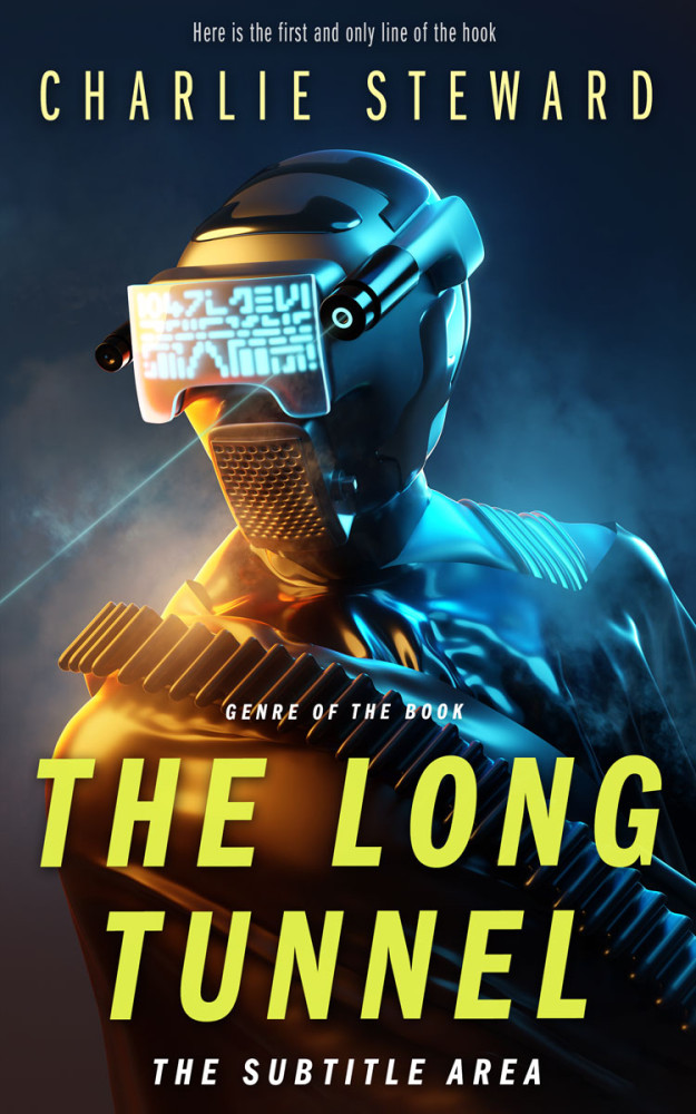 Front view of Shark #21238 - Premade Science Fiction Book Cover