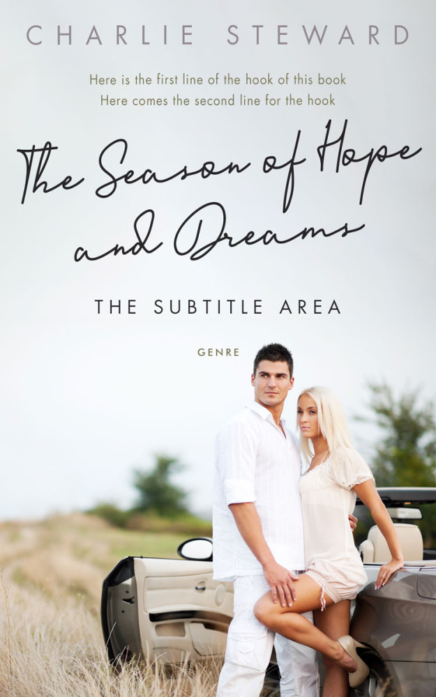 Front view of Quill Gray #21269 - Premade Romance Book Cover