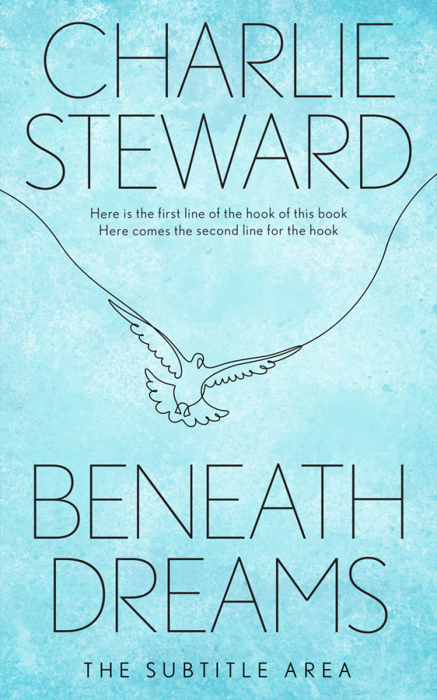 Front view of Blizzard Blue #21374 - Premade Poetry Book Cover | BookCoverZone