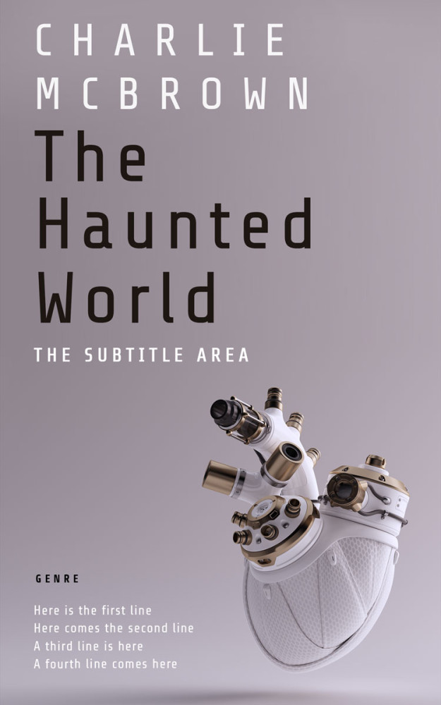 Front view of Shady Lady #21433 - Premade Science Fiction Book Cover