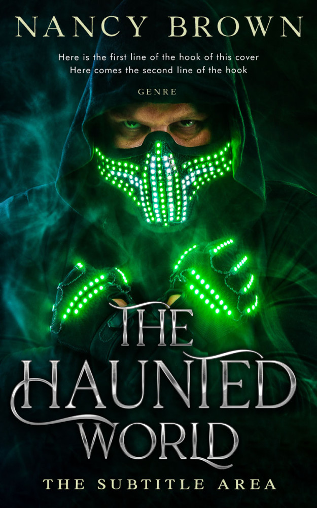 Front view of Bottle Green #21448 - Premade Fantasy Book Cover