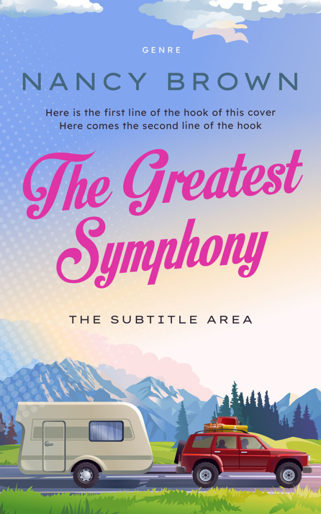 Front view of Blue Haze #21515 - Premade Travel Book Cover