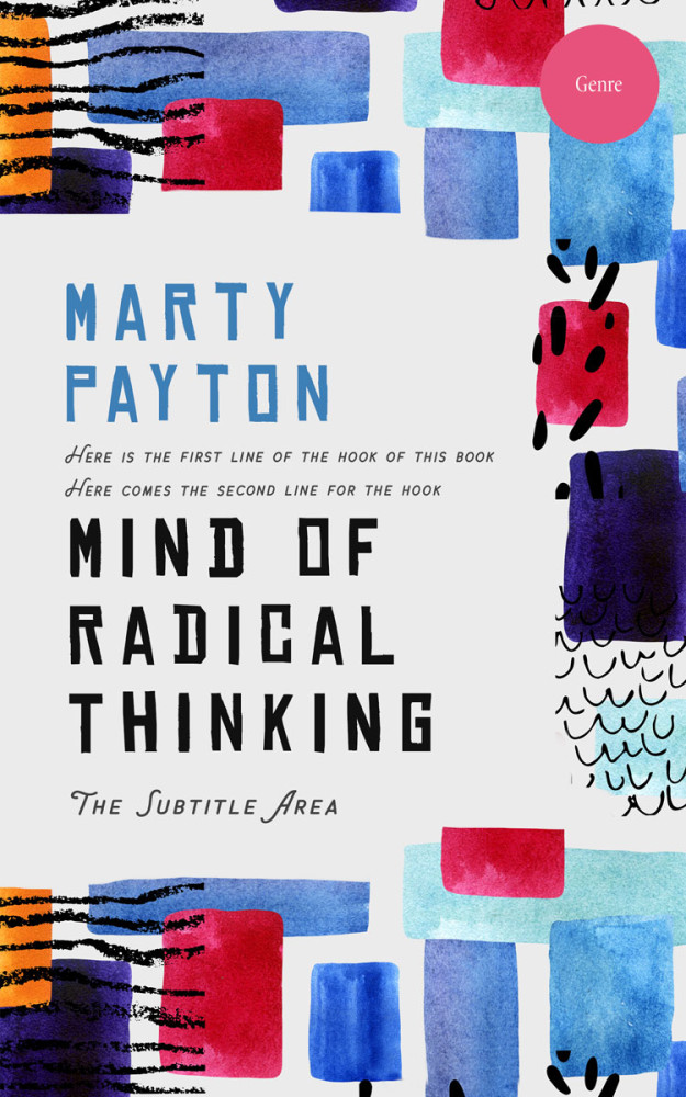 Front view of Chambray #21564 - Premade Abstract Book Cover