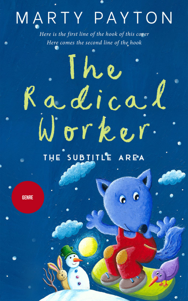 Front view of Venice Blue #21576 - Premade Children's Book Cover