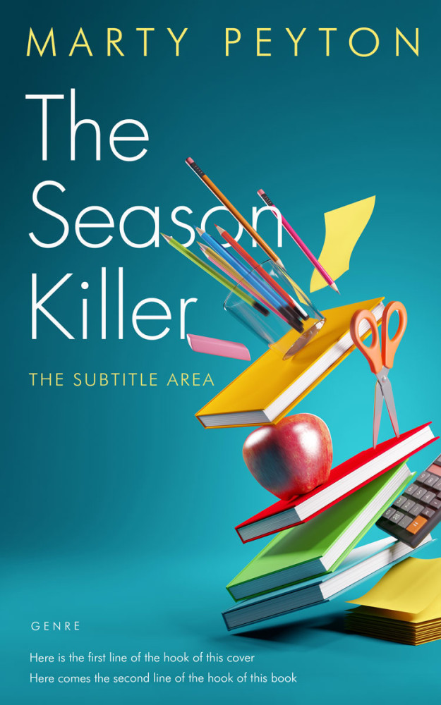 Front view of Surfie Green #21672 - Premade Science & Nature Book Cover