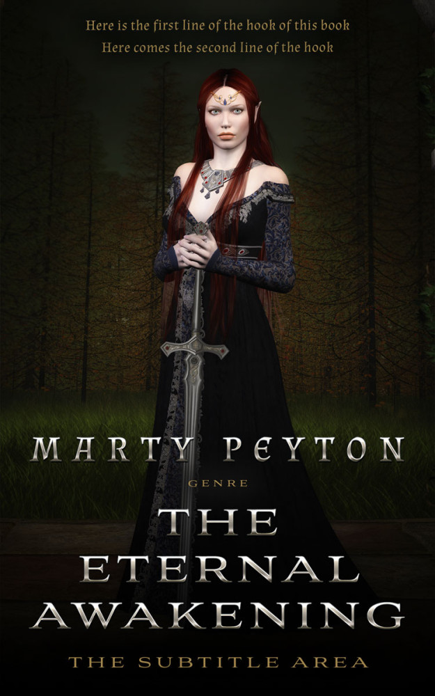 Front view of Rangoon Green #21805 - Premade Fantasy Book Cover