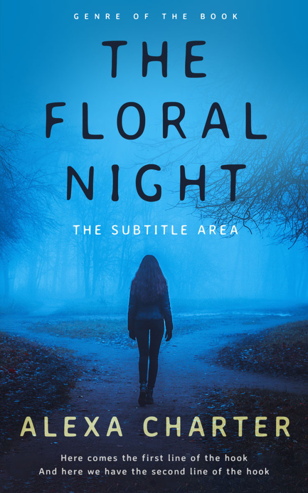 Front view of Curious Blue #21871 - Premade Mystery & Thriller & Suspense Book Cover