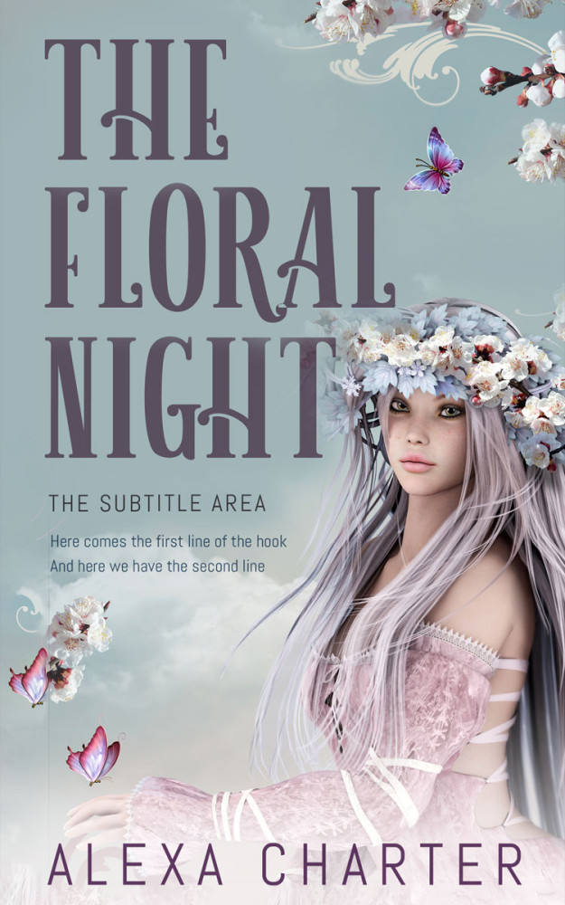 Front view of Gray Chateau #21888 - Premade Fantasy Book Cover