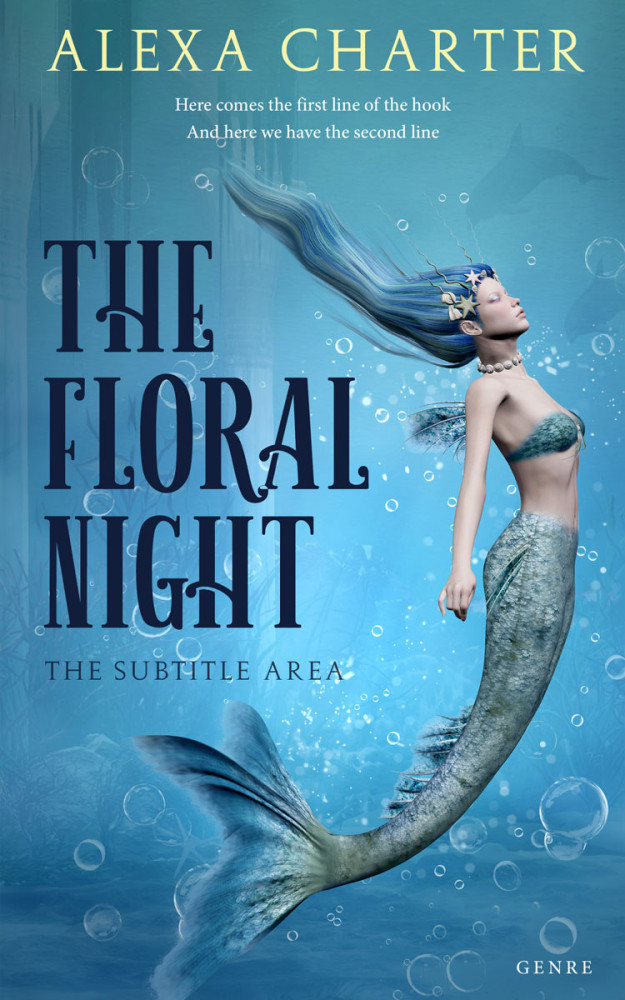 Front view of Steel Blue #21890 - Premade Fantasy Book Cover