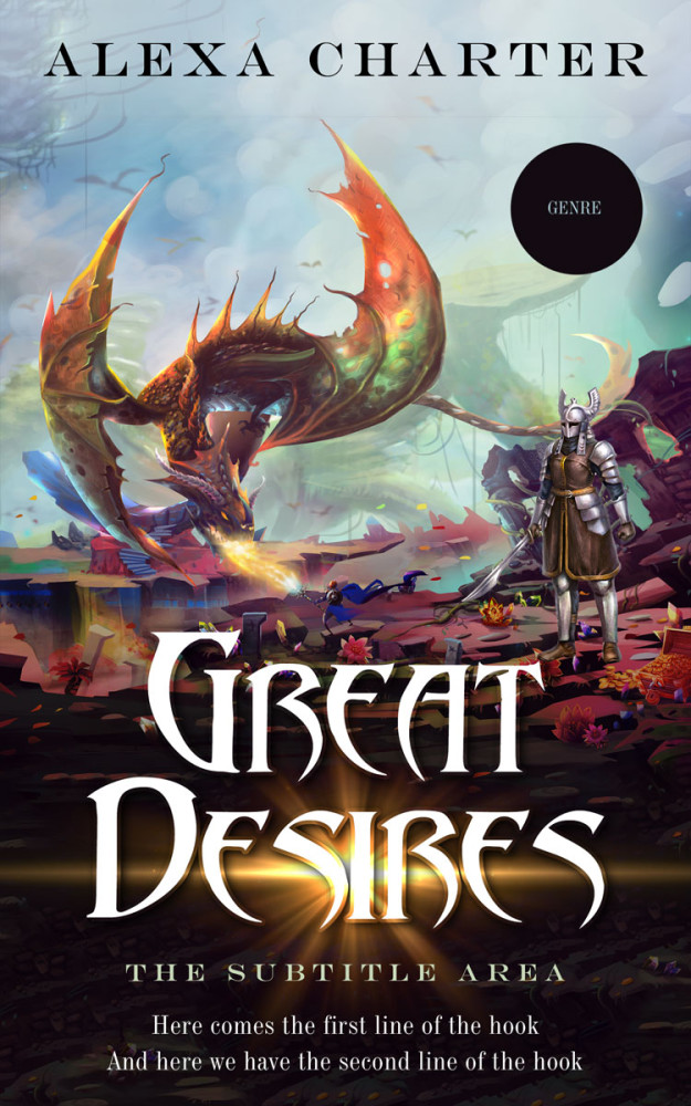 Front view of Cocoa Brown #21943 - Premade Fantasy Book Cover