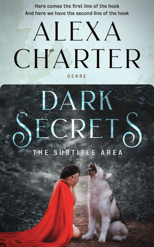 Front view of Pale Slate #22035 - Premade Fantasy Book Cover