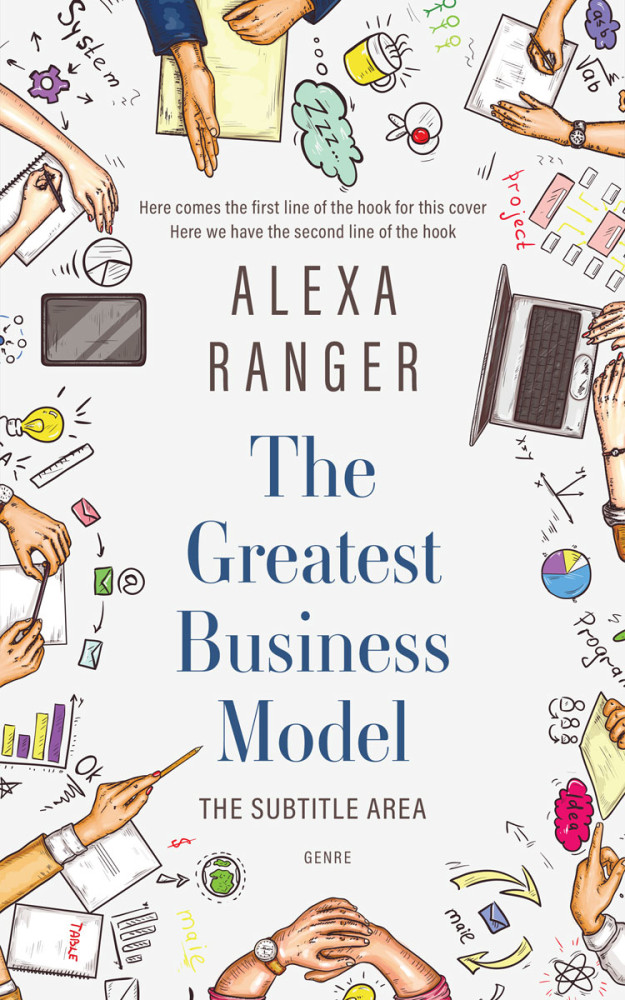 Front view of Pampas #22378 - Premade Business Book Cover