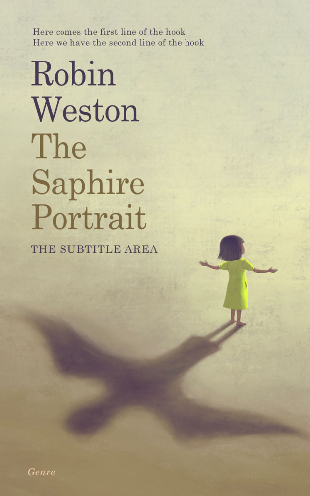 Front view of Thistle Green #22439 - Premade Surreal Book Cover