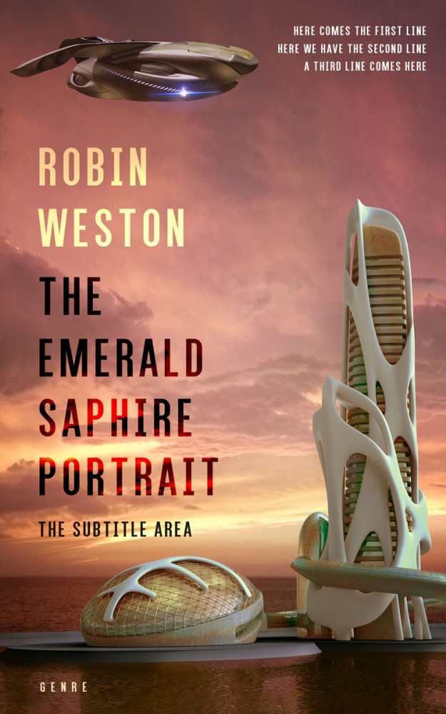 Front view of Au Chico #22506 - Premade Science Fiction Book Cover