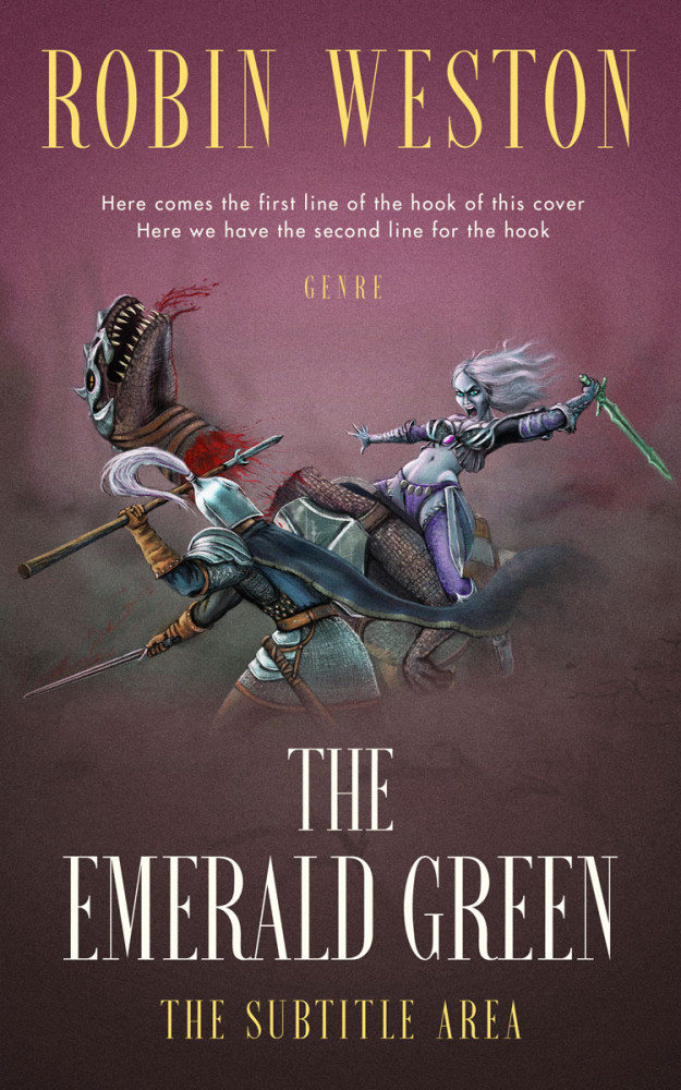 Front view of Eggplant #22519 - Premade Fantasy Book Cover