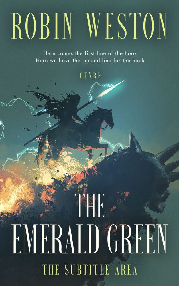 Front view of Limed Spruce #22524 - Premade Fantasy Book Cover