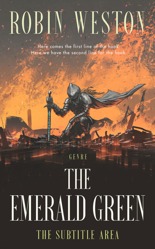 Front view of Taupe #22525 - Premade Fantasy Book Cover | BookCoverZone