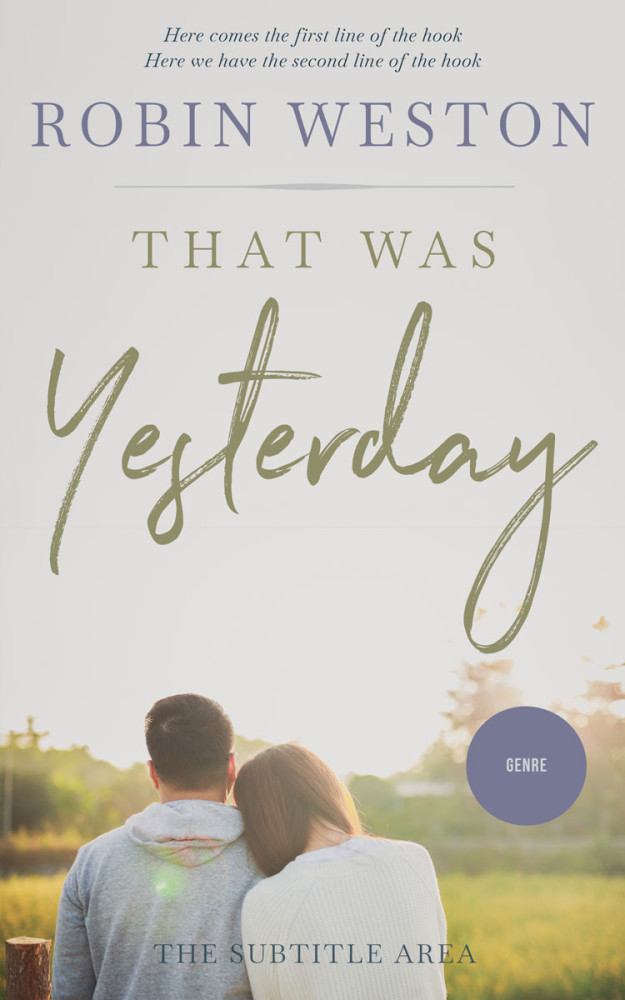 Front view of Quill Gray #22558 - Premade Romance Book Cover