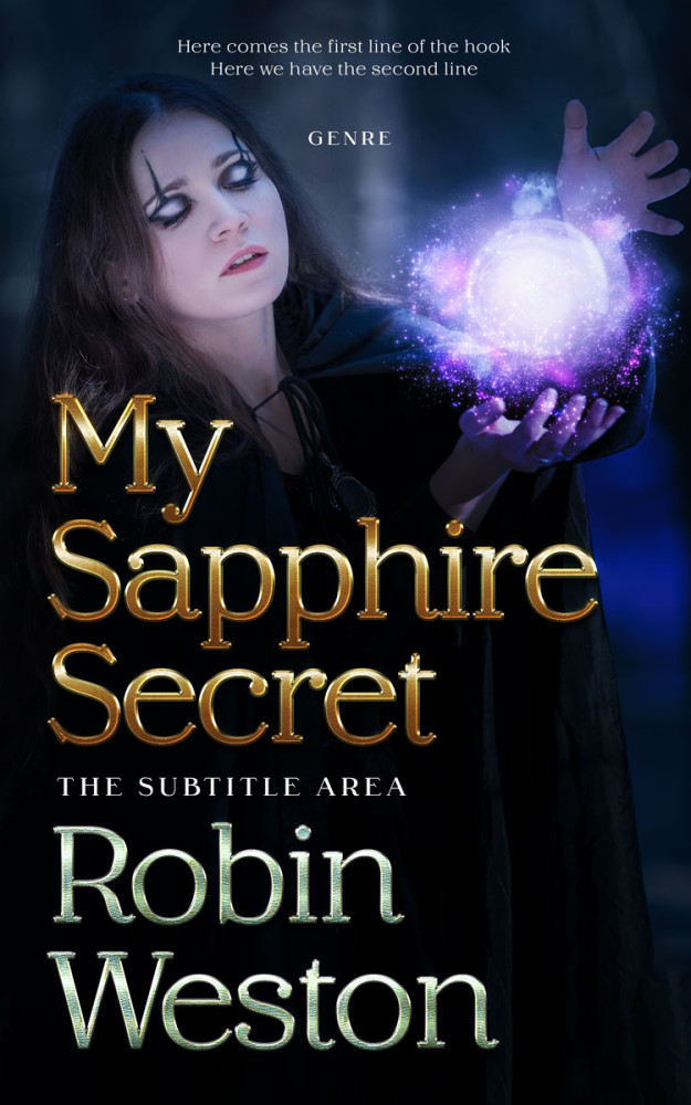 Front view of Pink Swan #22627 - Premade Fantasy Book Cover