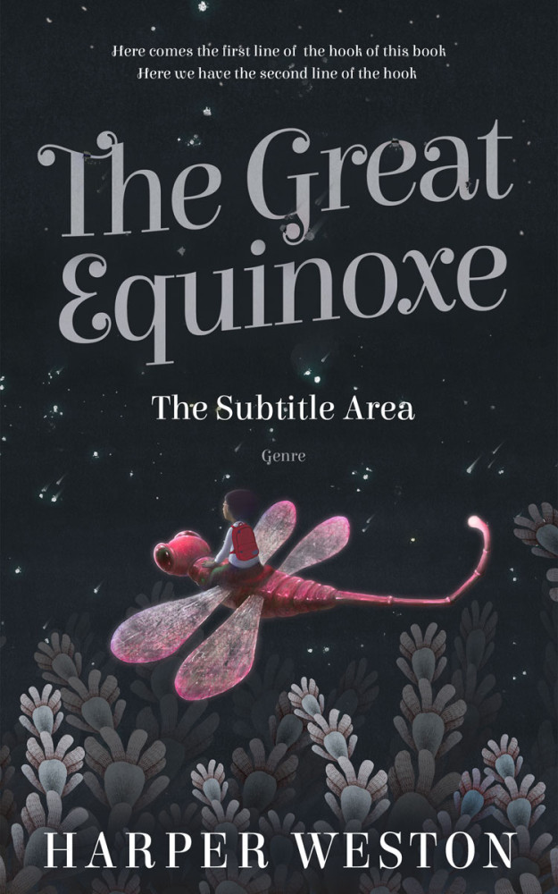 Front view of Shark #22735 - Premade Surreal Book Cover