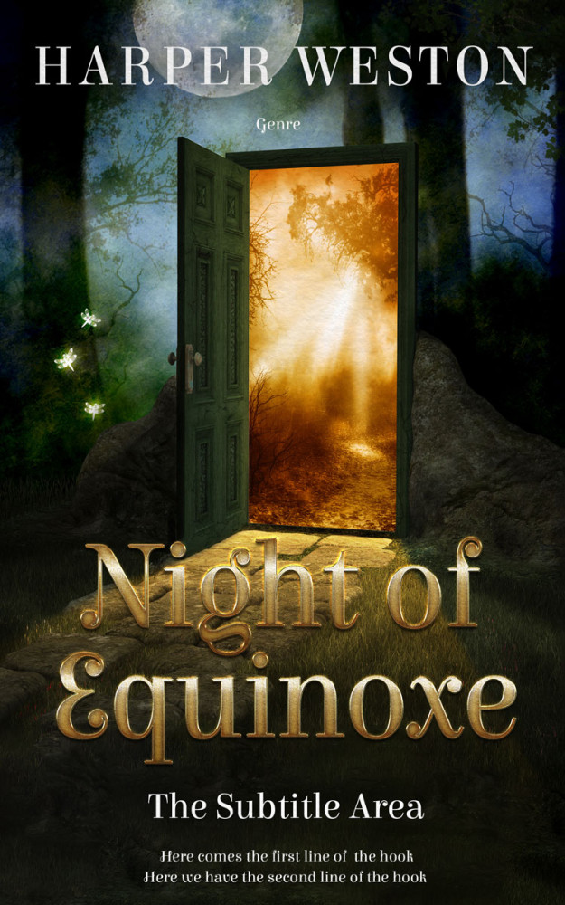 Front view of Rangoon Green #22748 - Premade Fantasy Book Cover