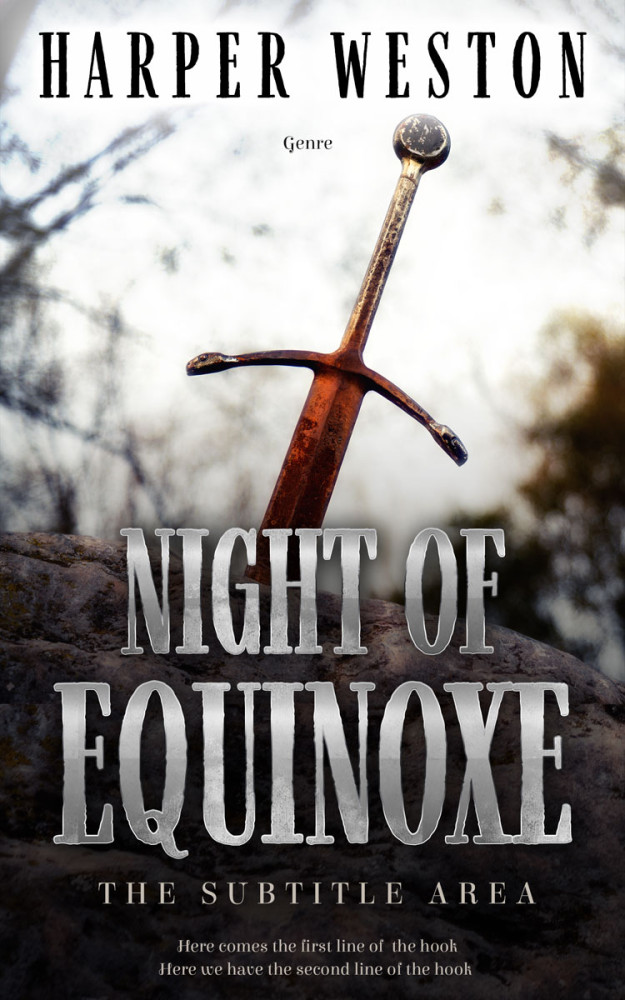 Front view of Cararra #22757 - Premade Fantasy Book Cover