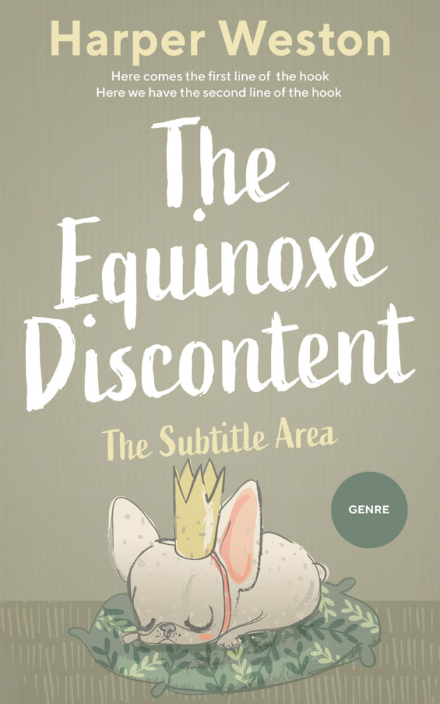 Front view of Taupe Gray #22784 - Premade Fantasy Book Cover