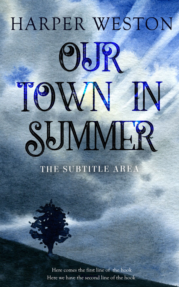 Front view of Bermuda Gray #22799 - Premade Literary Fiction Book Cover