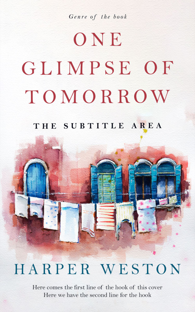 Front view of Ebb #22949 - Premade Abstract Book Cover