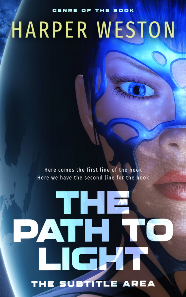 Front view of Mirage #23021 - Premade Science Fiction Book Cover