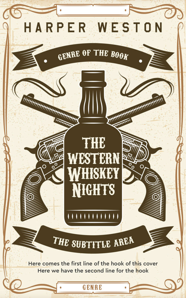 Front view of Parchment #23033 - Premade Action & Adventure Book Cover