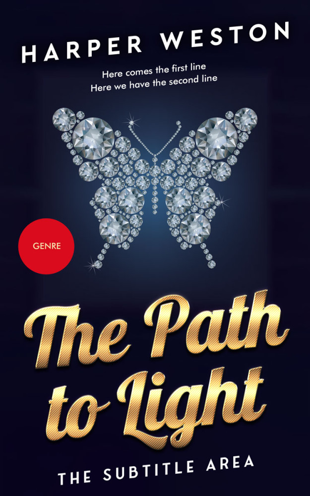 Front view of Ebony #23062 - Premade Abstract Book Cover