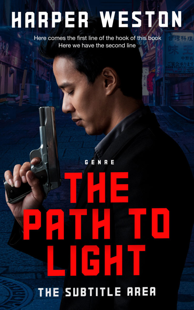 Front view of Ebony #23123 - Premade Mystery & Thriller & Suspense Book Cover