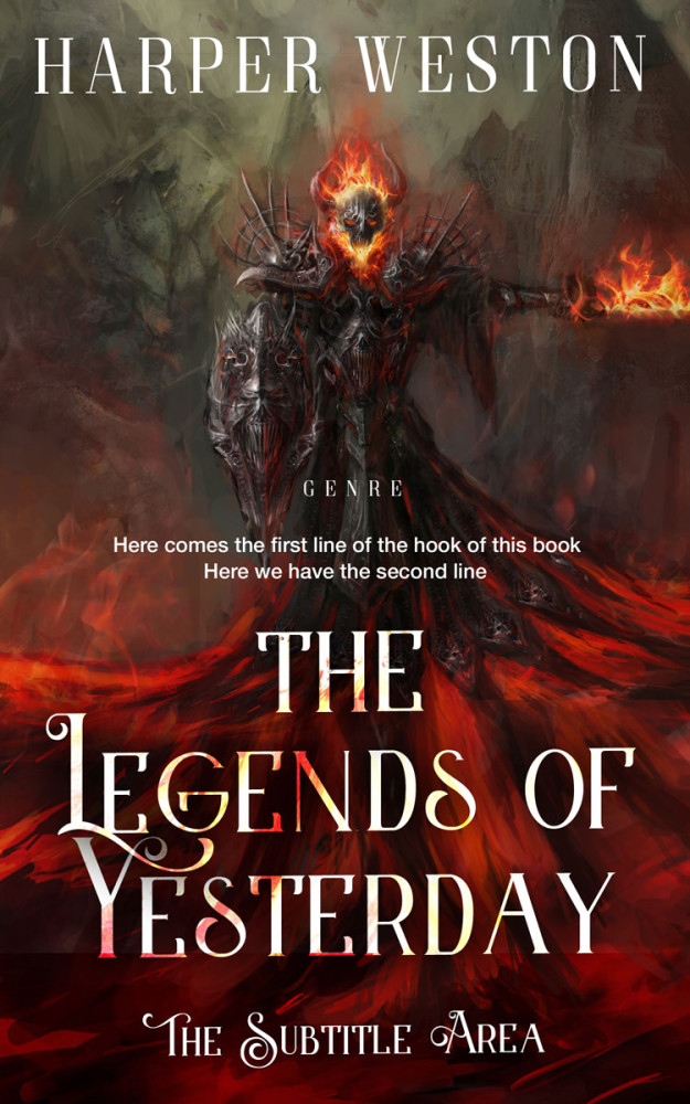 Front view of Cork #23134 - Premade Fantasy Book Cover