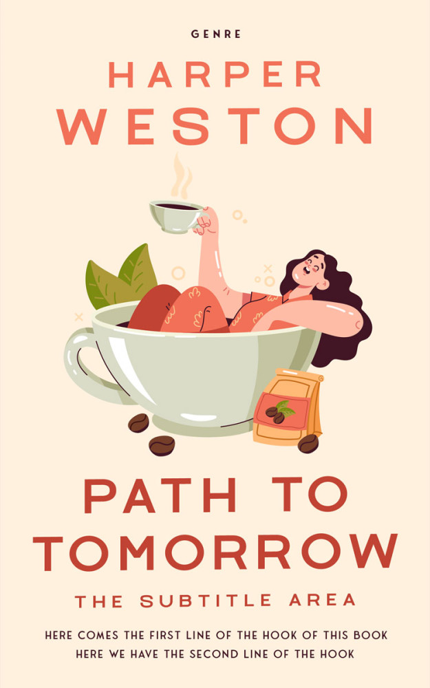 Front view of Citrine White #23188 - Premade Literary Fiction Book Cover