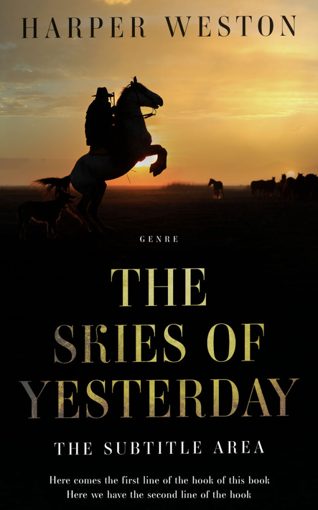 Front view of Twine #23222 - Premade Western Book Cover | BookCoverZone