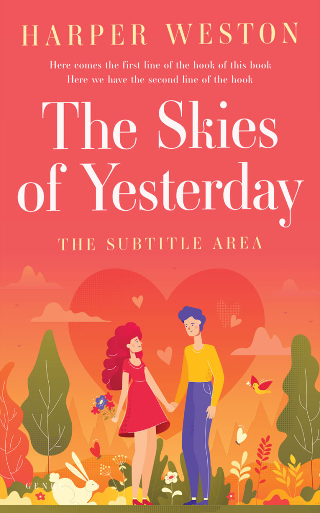 Front view of Burnt Sienna #23253 - Premade Romance Book Cover